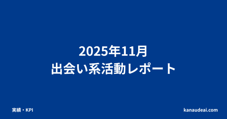 2025年11月 出会い系 KPIレポート